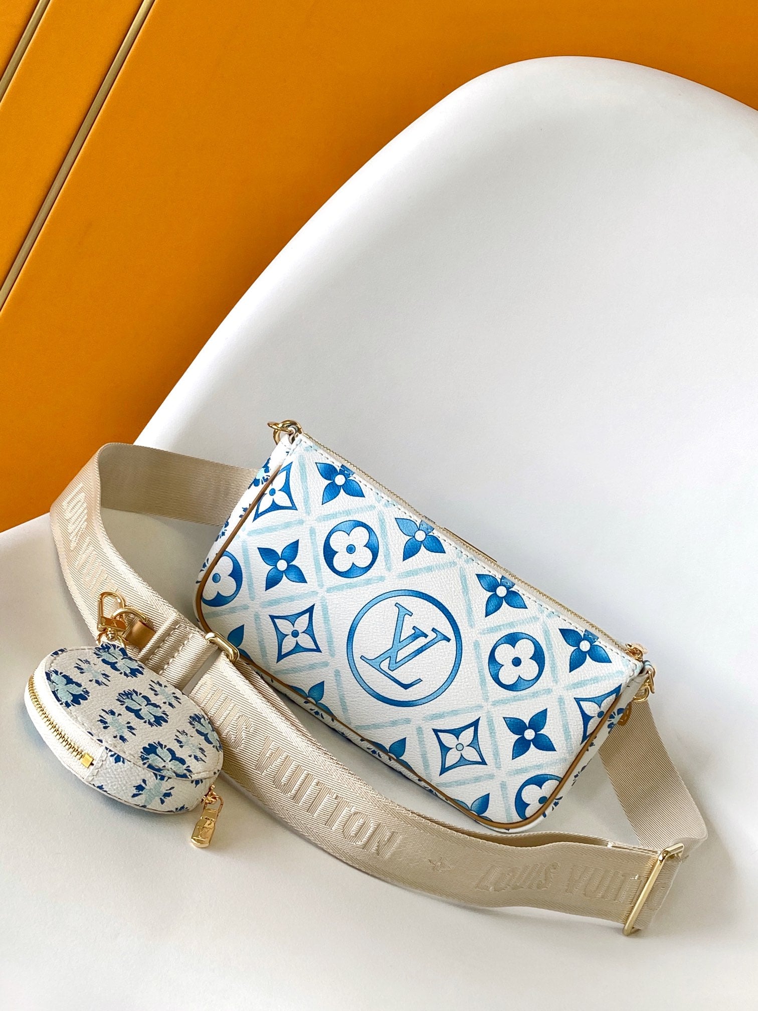 Louis Vuitton Blue Watercolor Monogram Canvas Crossbody Shoulder Bag