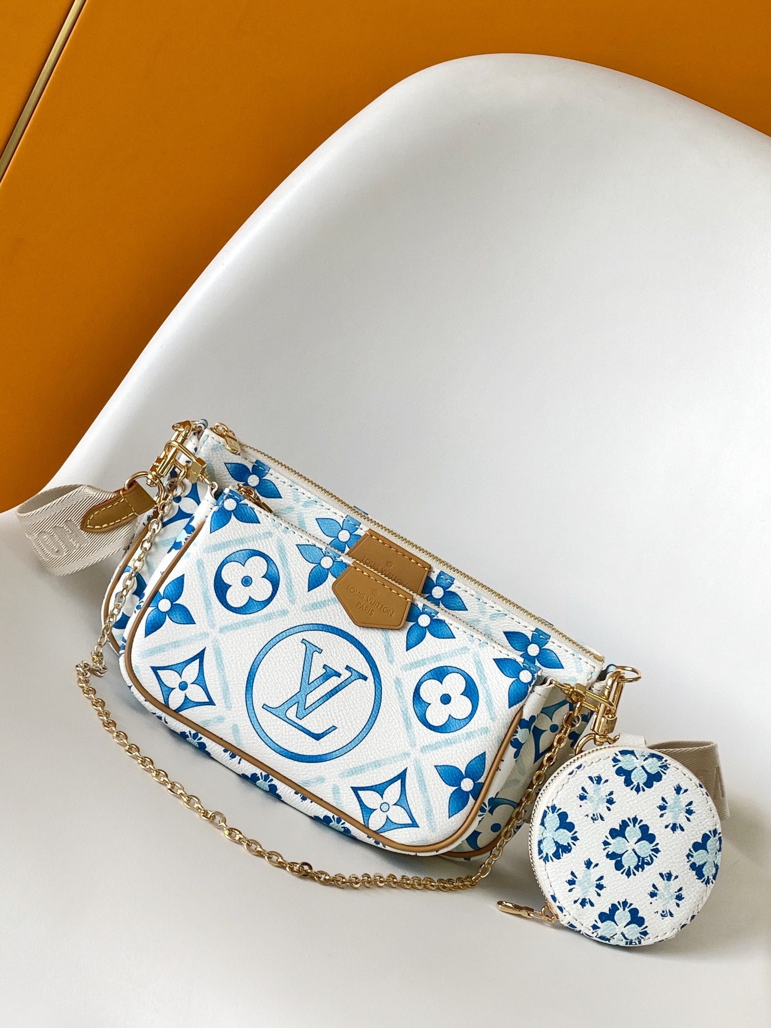 Louis Vuitton Blue Watercolor Monogram Canvas Crossbody Shoulder Bag