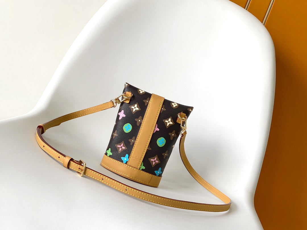 Louis Vuitton Multicolor Monogram Canvas Mini Crossbody Bag with Leather Trim