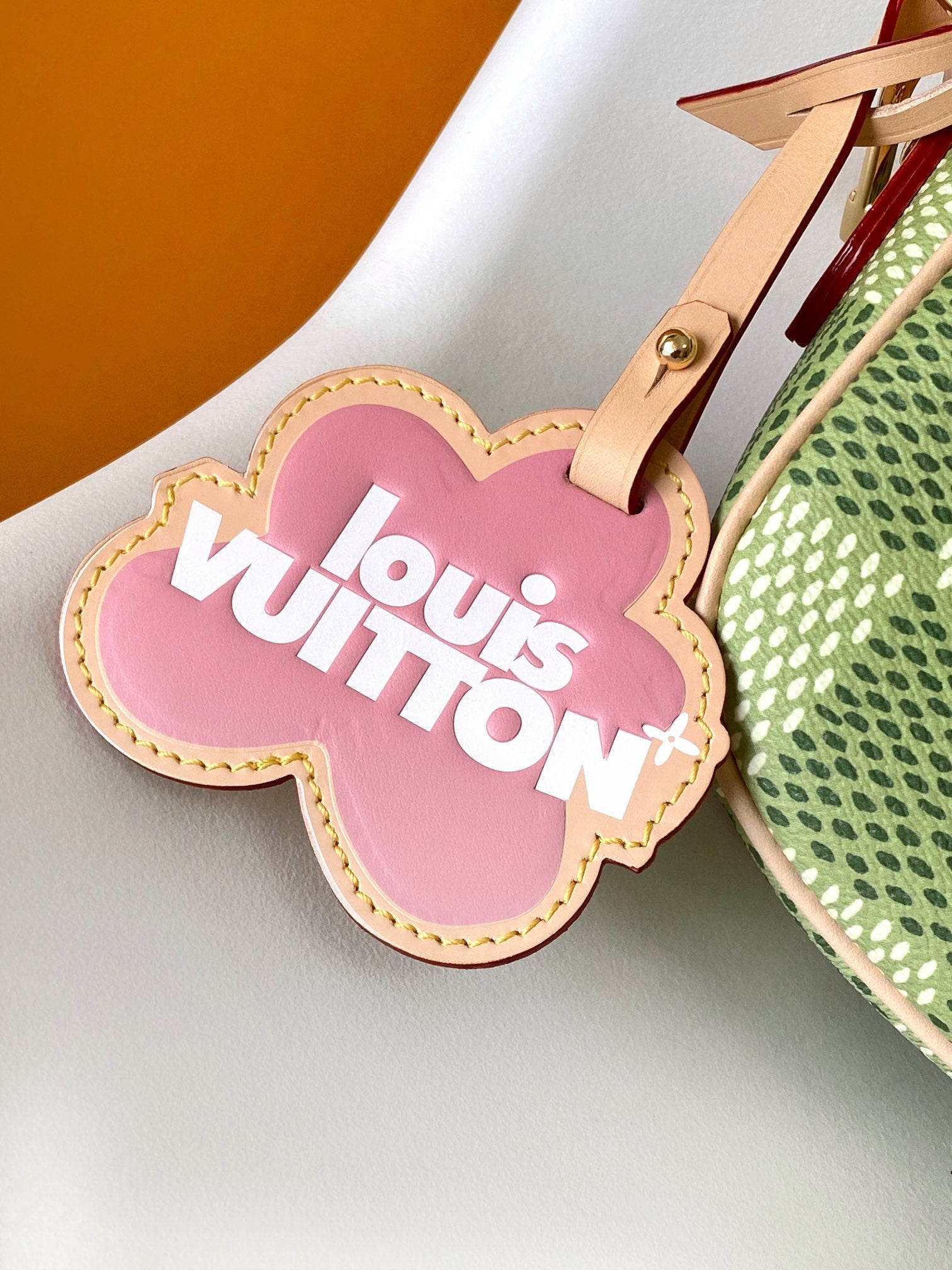 Louis Vuitton Green Checkered Canvas Mini Saddle Bag with Leather Strap