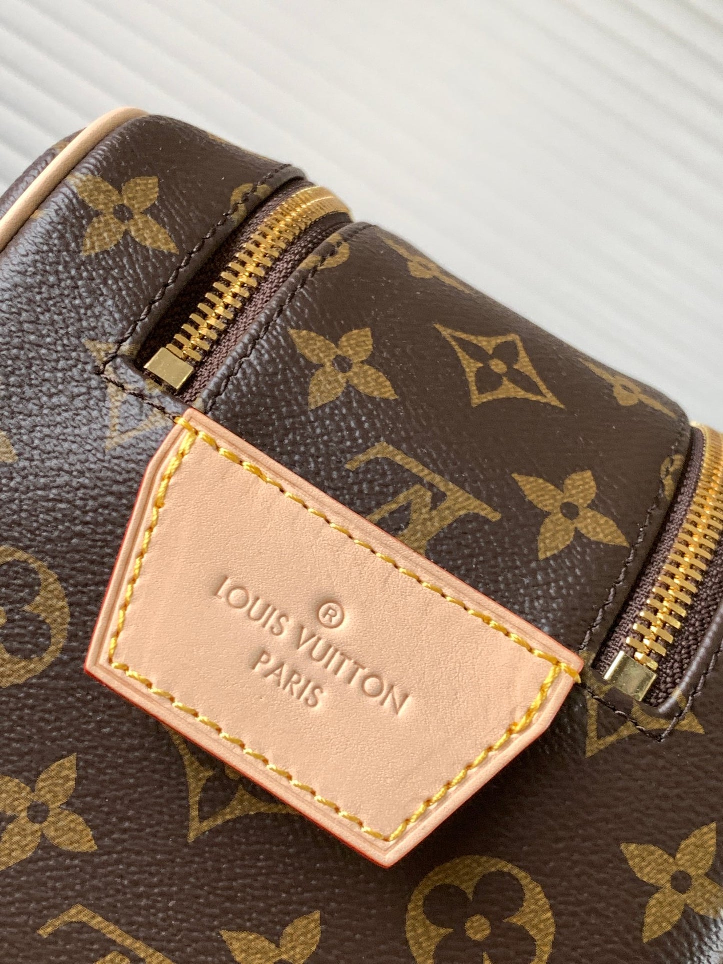 Louis Vuitton Classic Brown Monogram Toiletry Bag Travel Cosmetic Pouch Case