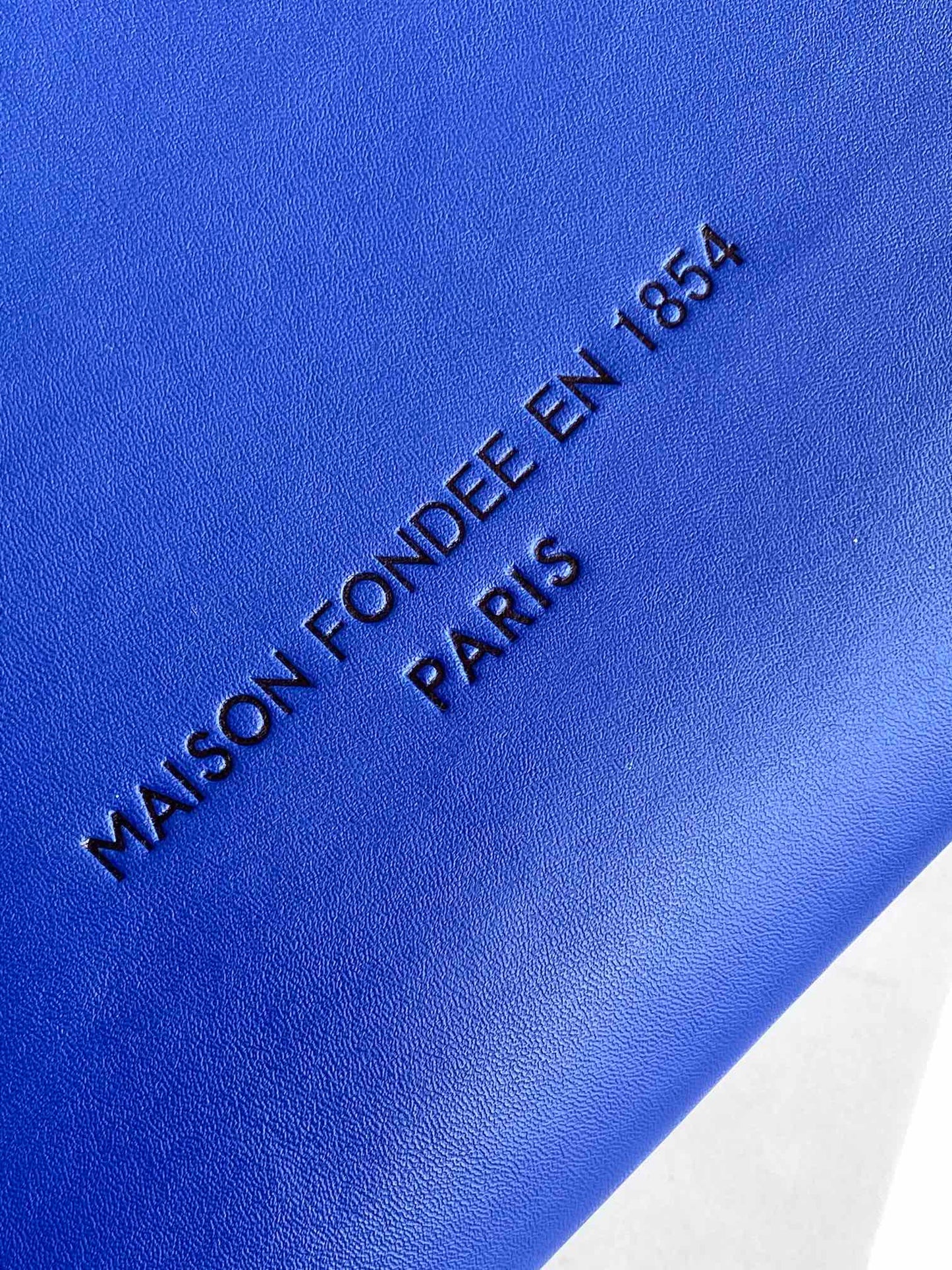 Louis Vuitton Structured Royal Blue Leather Tote Bag with Contrast Top Handles