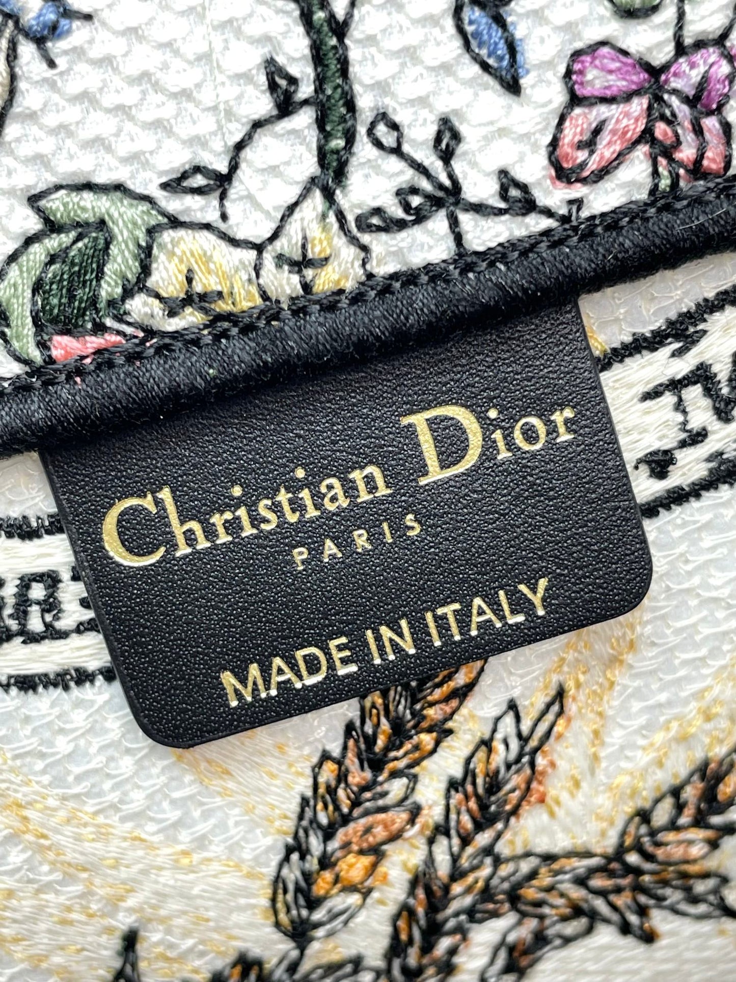 Christian Dior Book Tote Multicolor Floral Embroidered Luxury Handbag