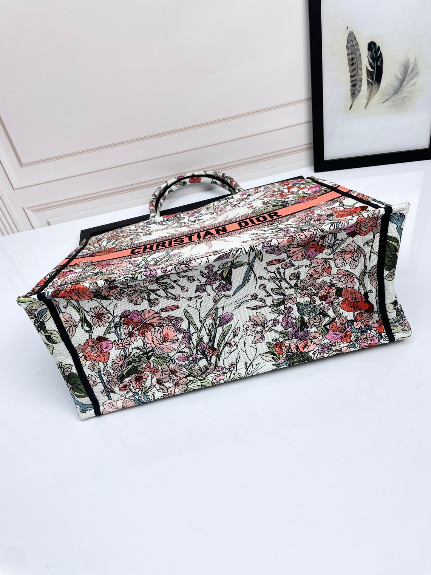 Christian Dior Large Book Tote Mille Fleurs Multicolored Embroidery
