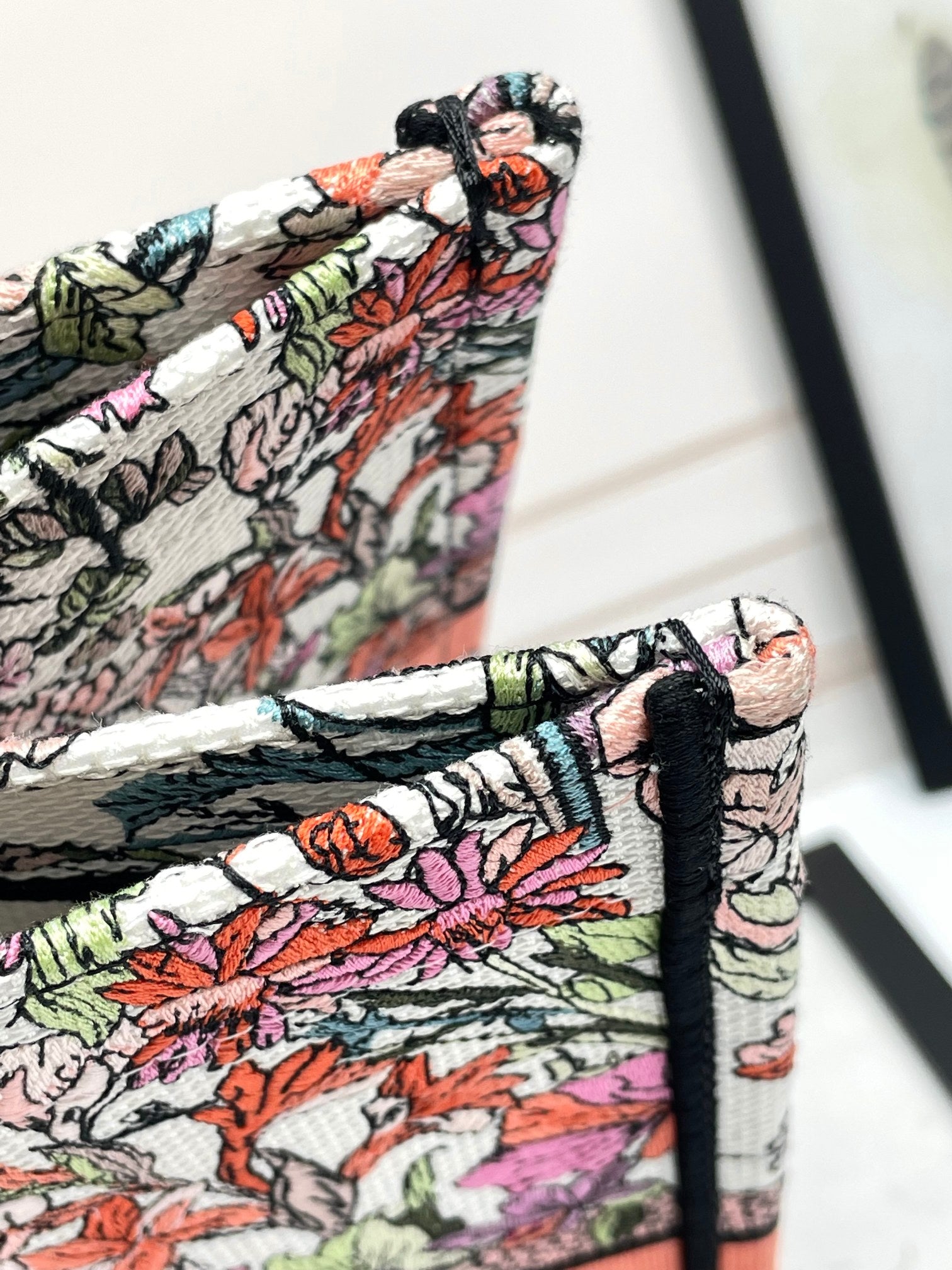 Christian Dior Floral Pattern Book Tote Bag
