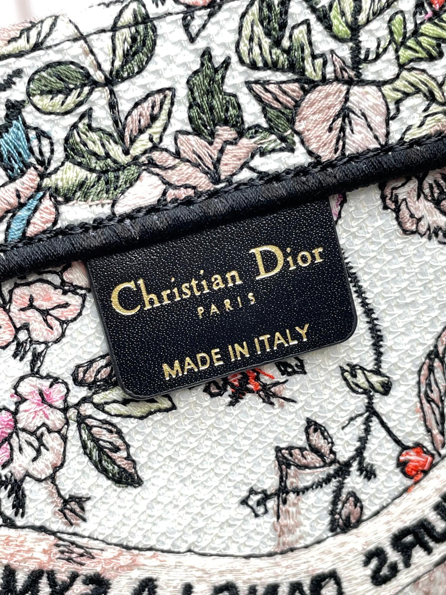 Christian Dior Floral Pattern Book Tote Bag