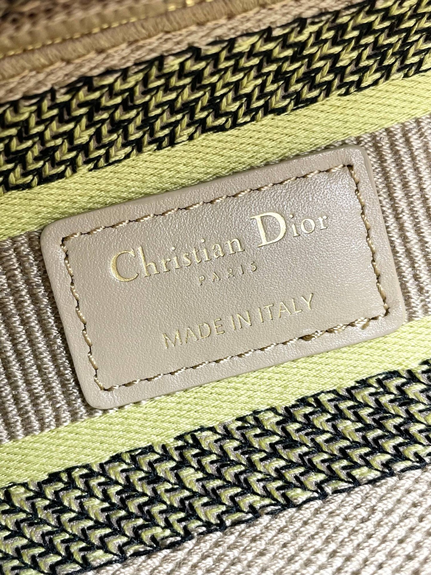 Christian Dior Lady D-Lite Bag Yellow Reverse Toile de Jouy Embroidery Medium