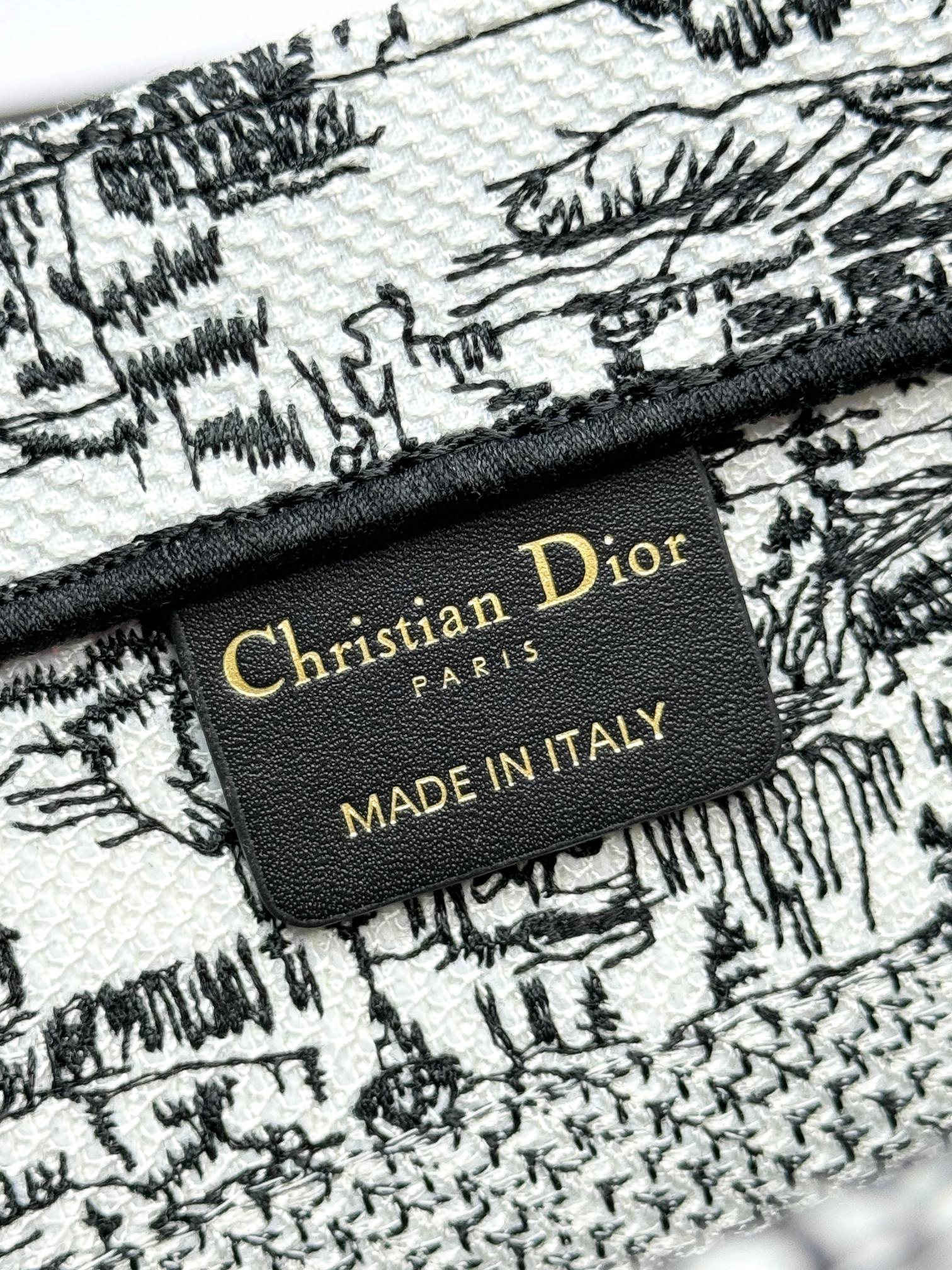 Dior Vintage Black and White Toile Canvas Tote Bag Large Handbag