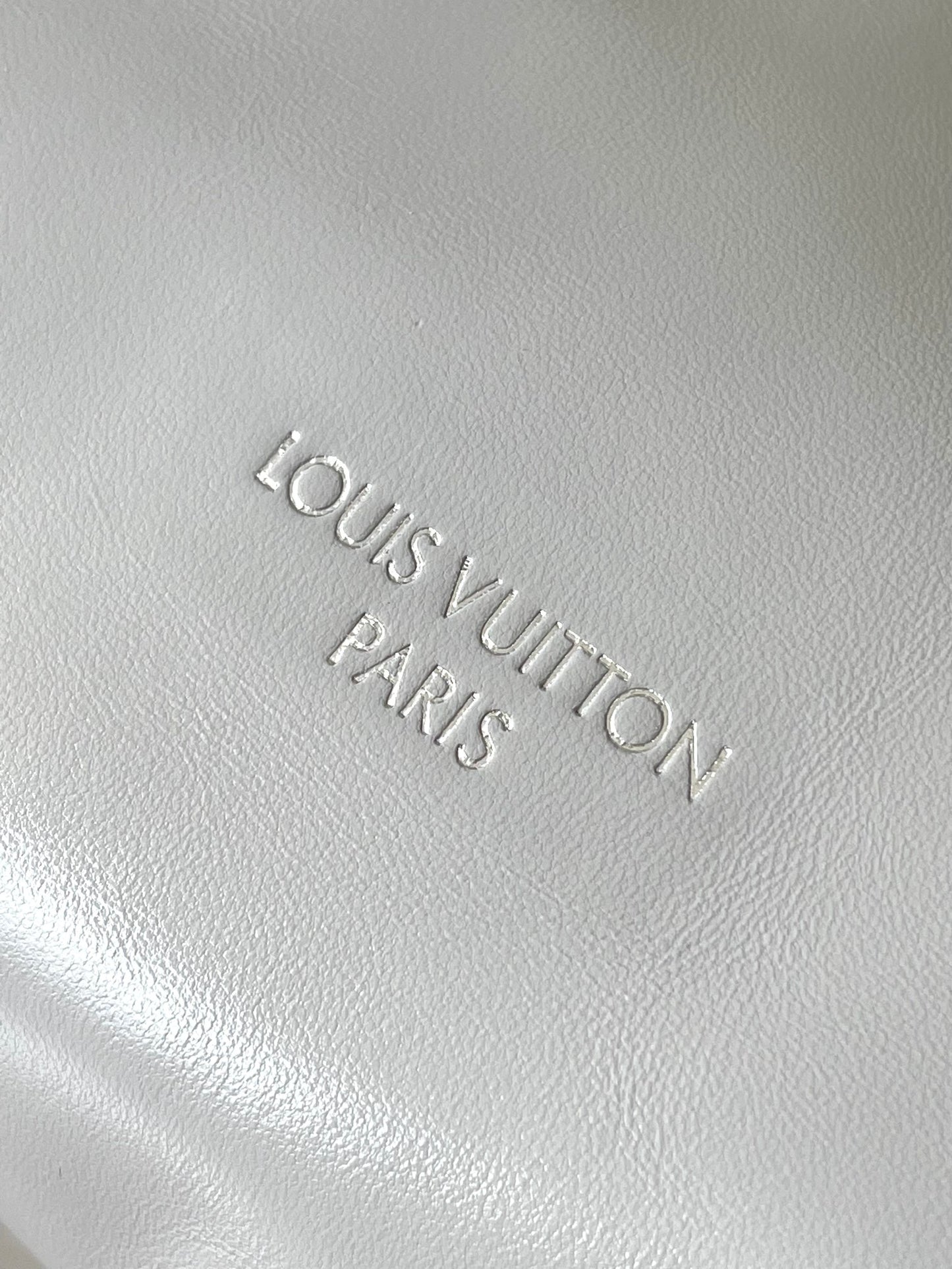 Louis Vuitton Grey Leather Hobo Bag with Bow Detail Women's Shoulder Handbag