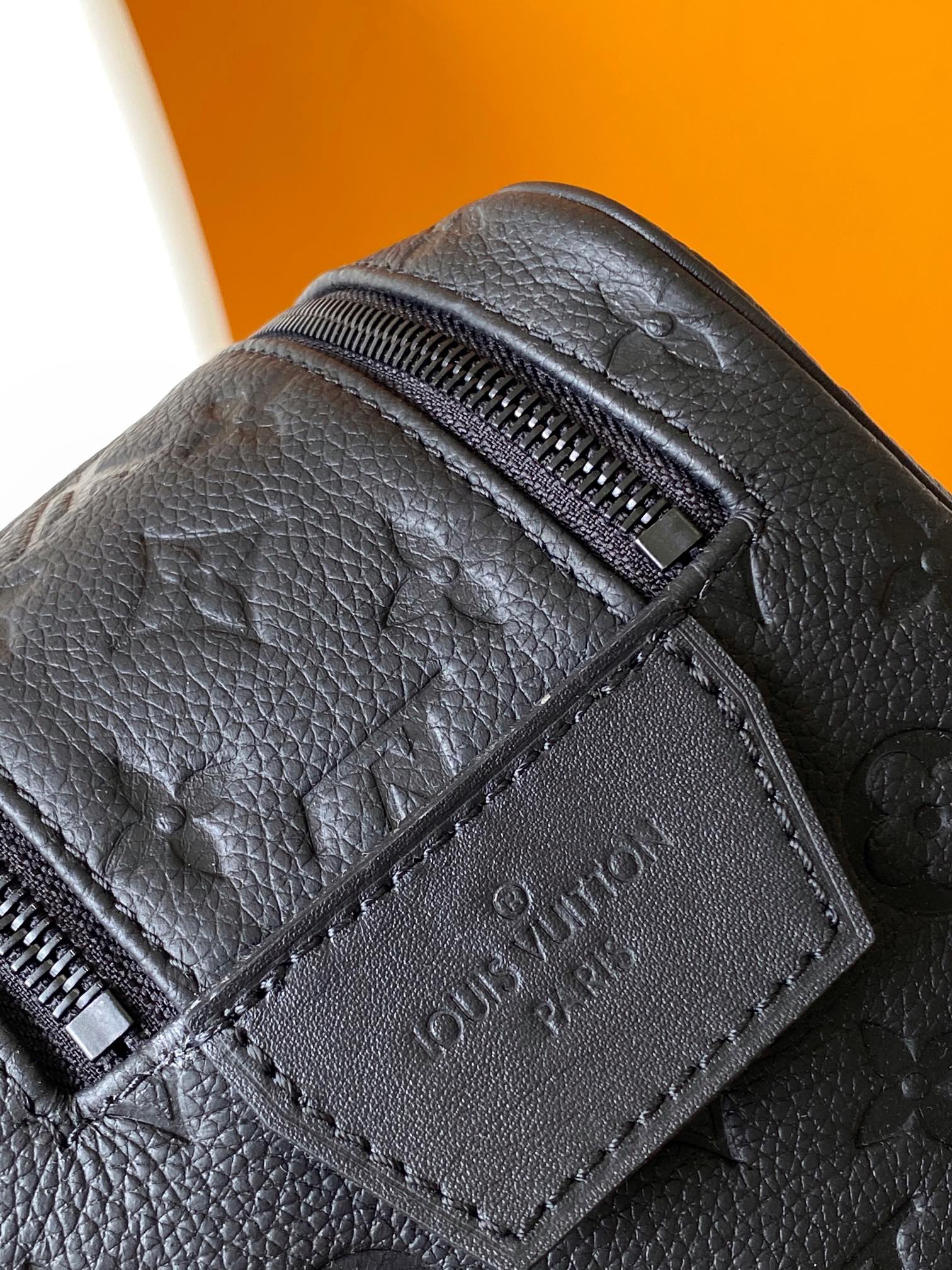 Louis Vuitton Black Embossed Pattern Travel Toiletry Bag and Dopp Kit