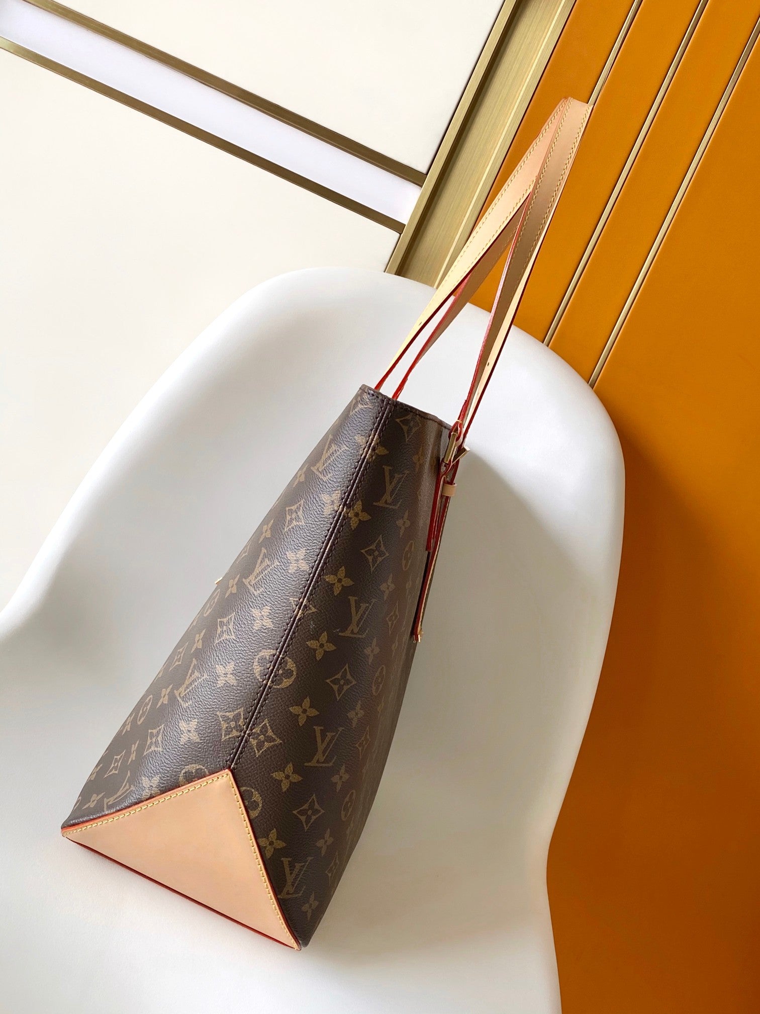 Louis Vuitton Classic Brown Monogram Pattern Canvas Tote Bag for Women