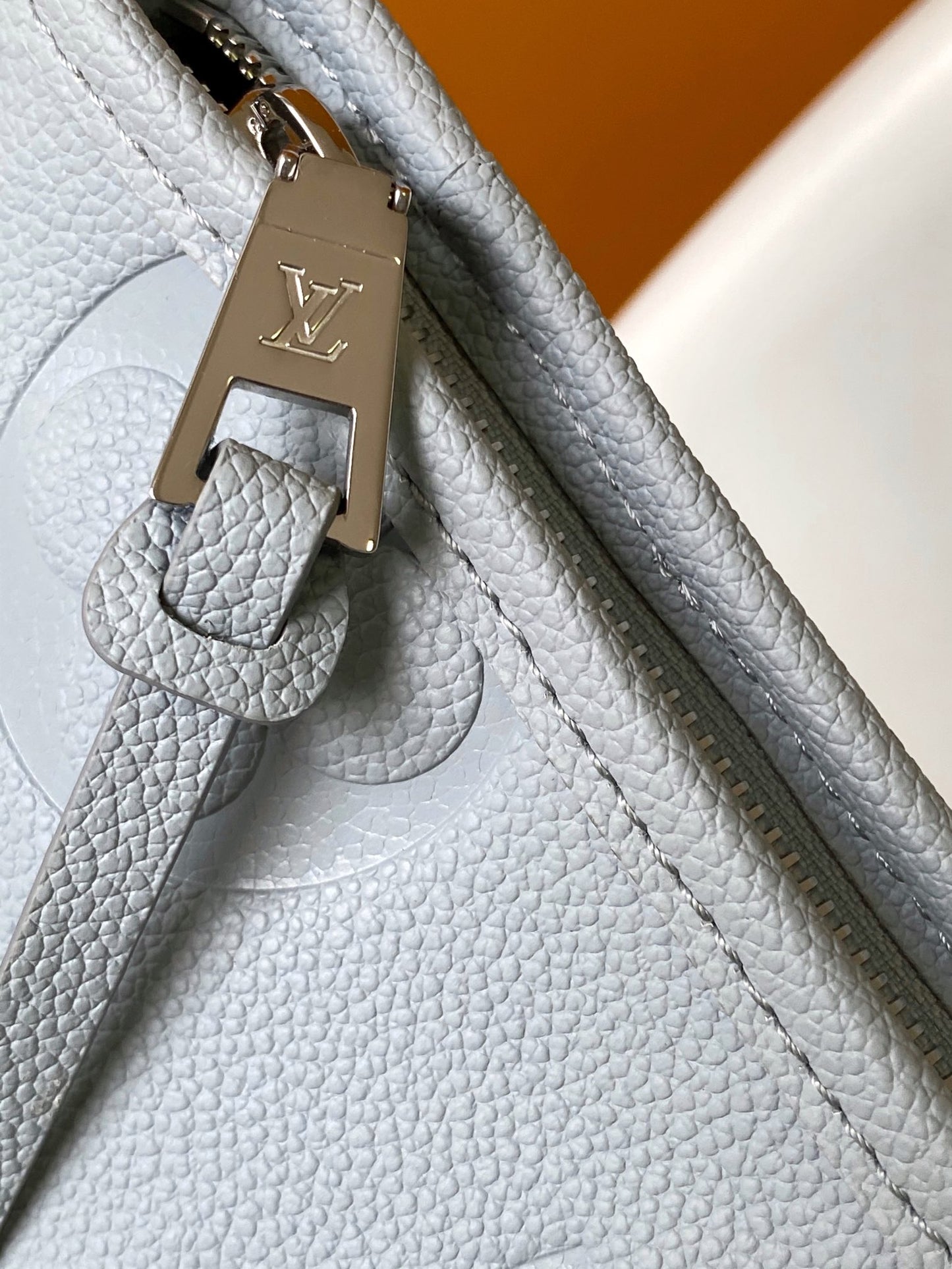 Louis Vuitton Elegant Pastel Blue Quilted Leather Shoulder Bag for Women