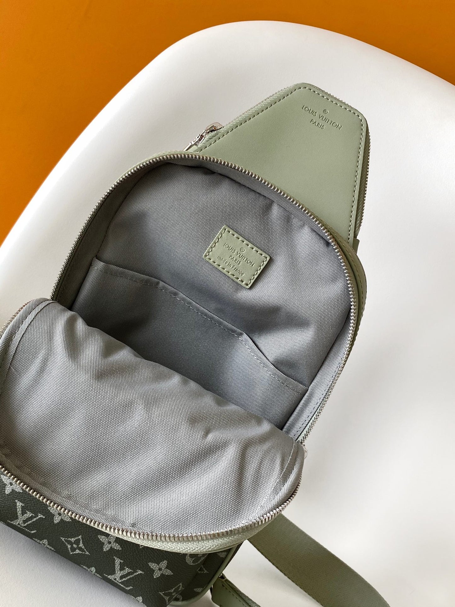 Louis Vuitton Sage Green Gradient Monogram Crossbody Sling Chest Bag