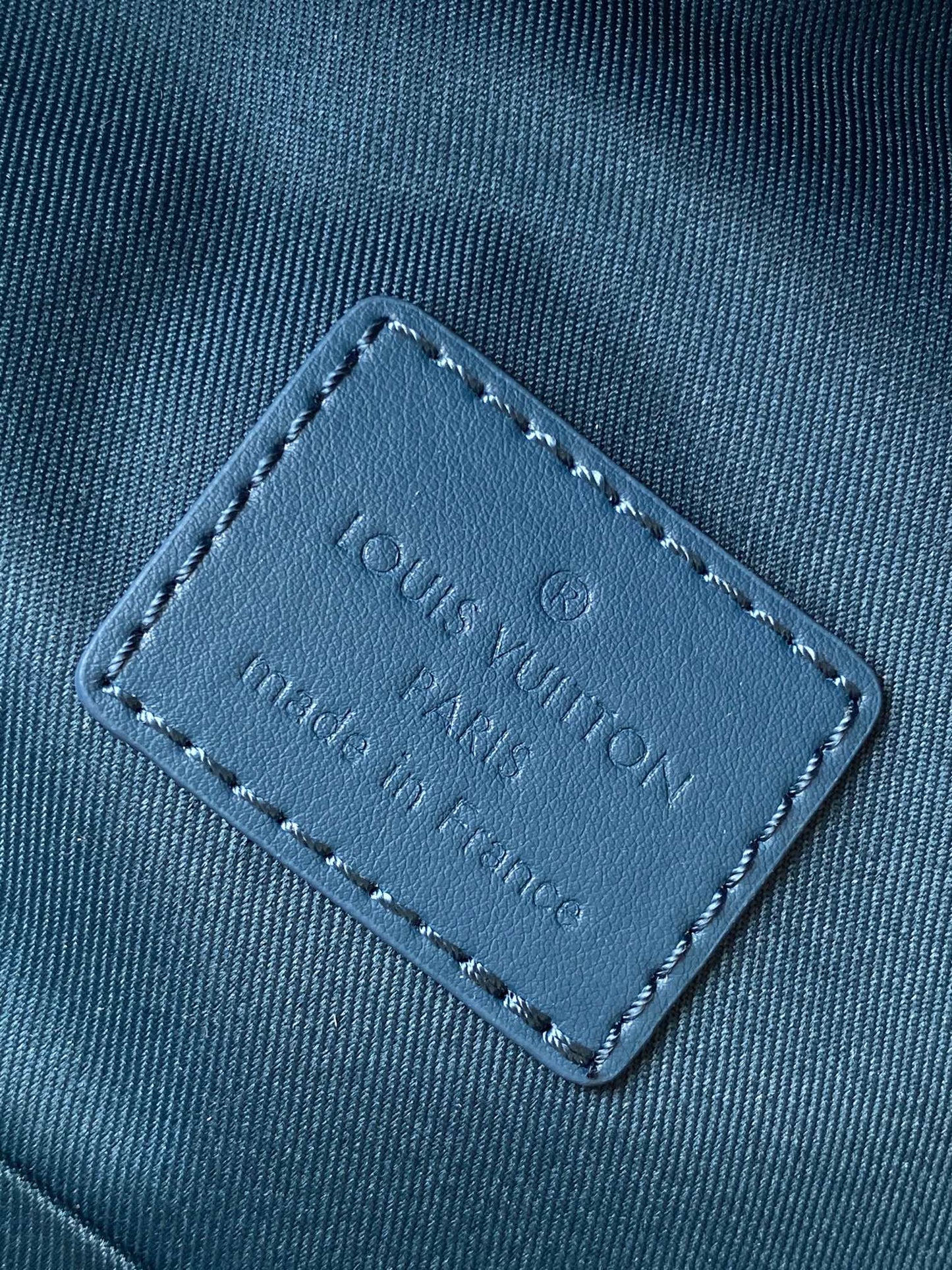 Louis Vuitton Two-Tone Blue Monogram Leather Backpack with Zipper Pocket