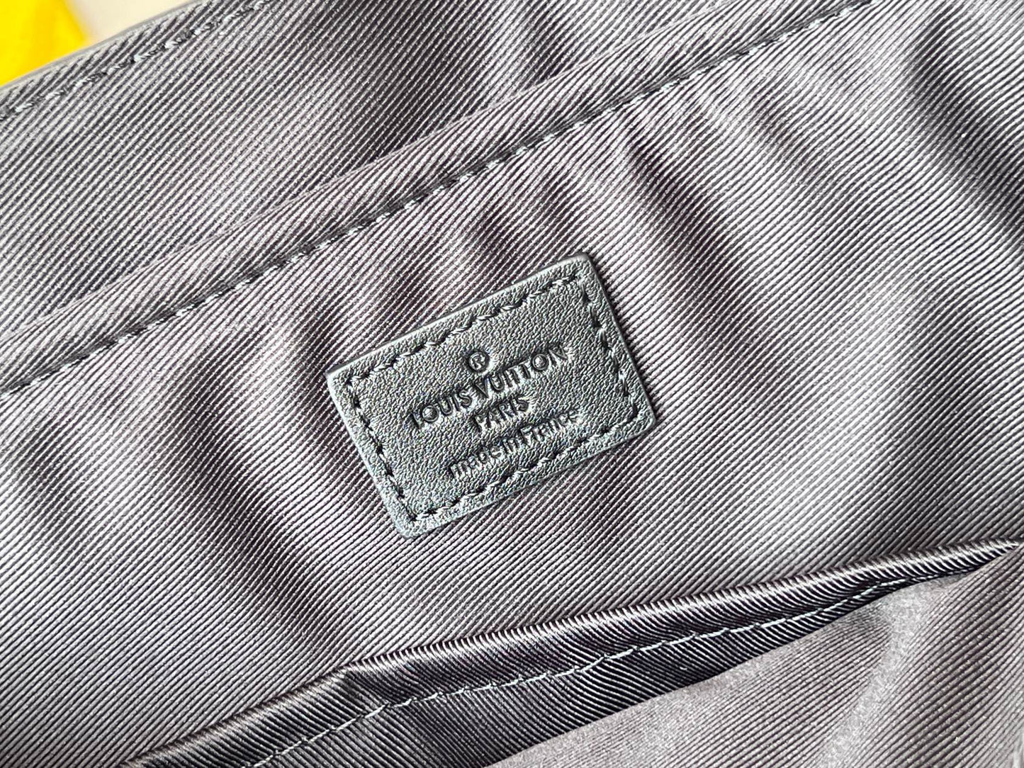 Louis Vuitton Matte Black Embossed Leather Briefcase and Messenger Bag