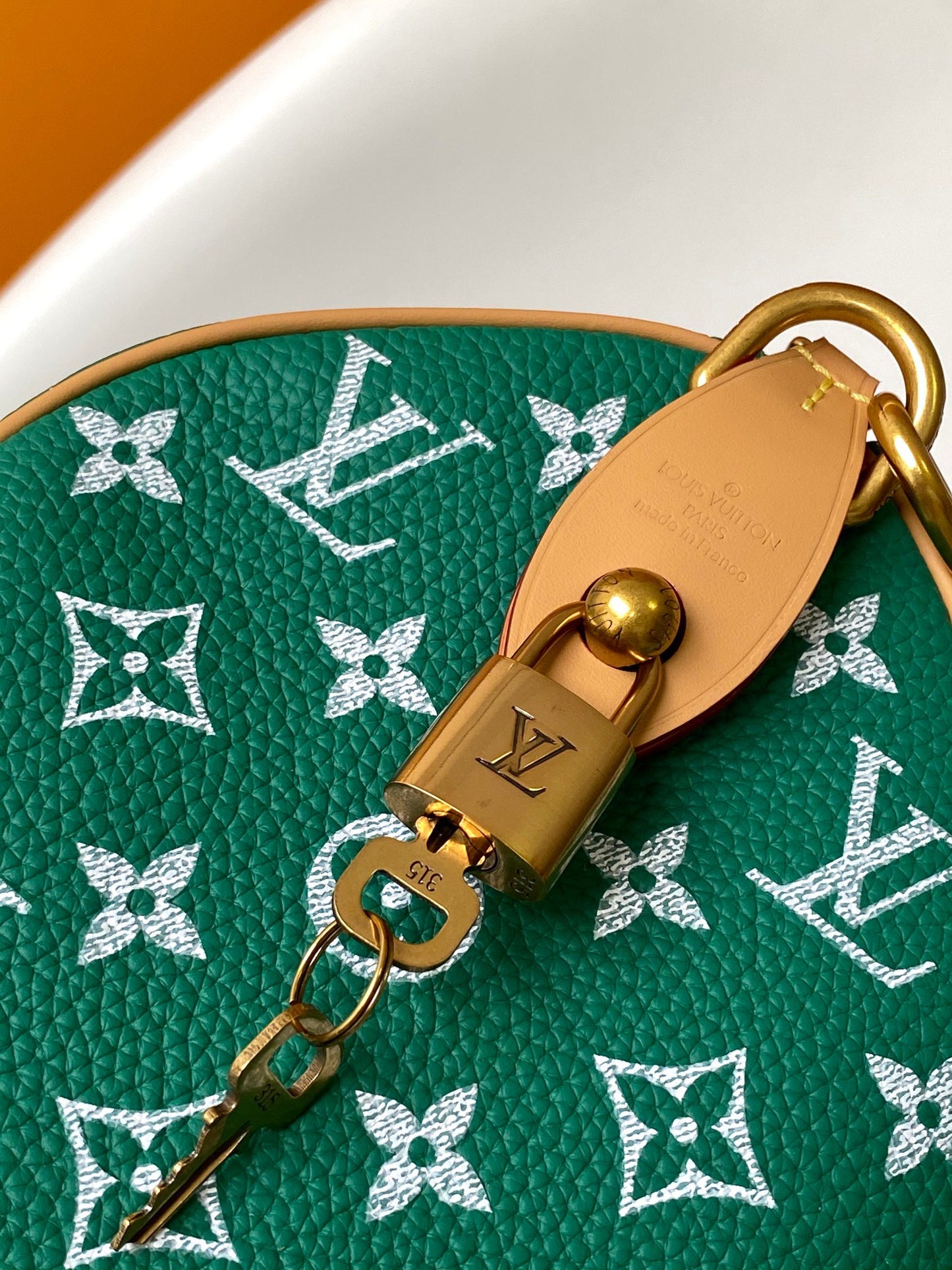 Louis Vuitton Green Monogram Canvas Top-Handle Duffle Handbag with Strap