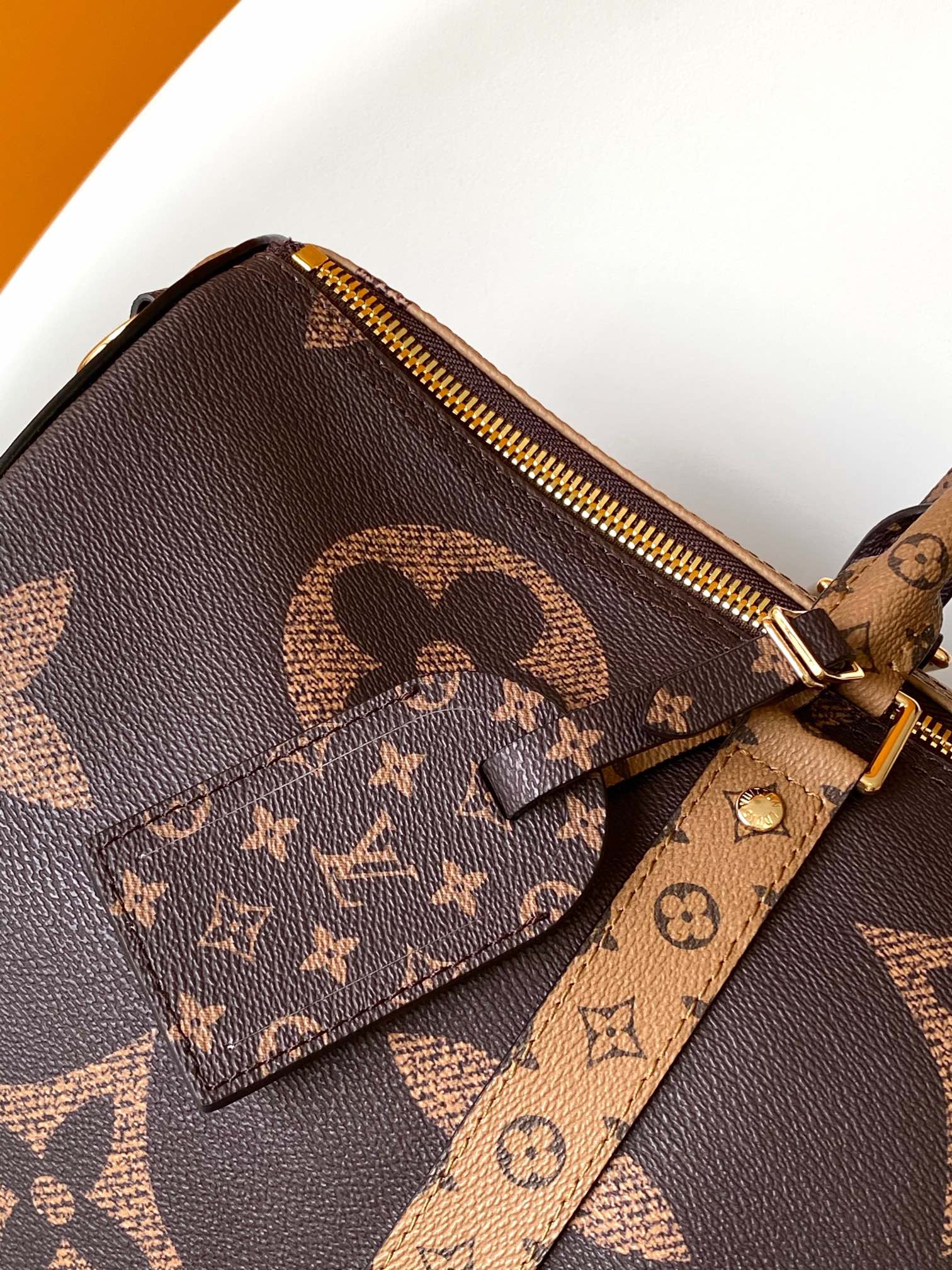 Louis Vuitton Brown Monogram Canvas Travel Duffle Bag with Removable Strap