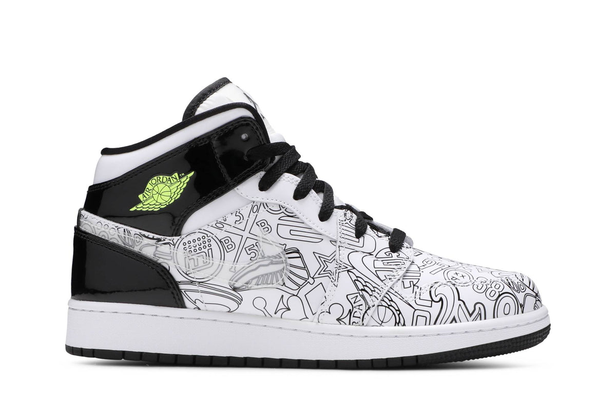 ( Grade School ) Air Jordan 1 Mid 'DIY' DC4099-100
