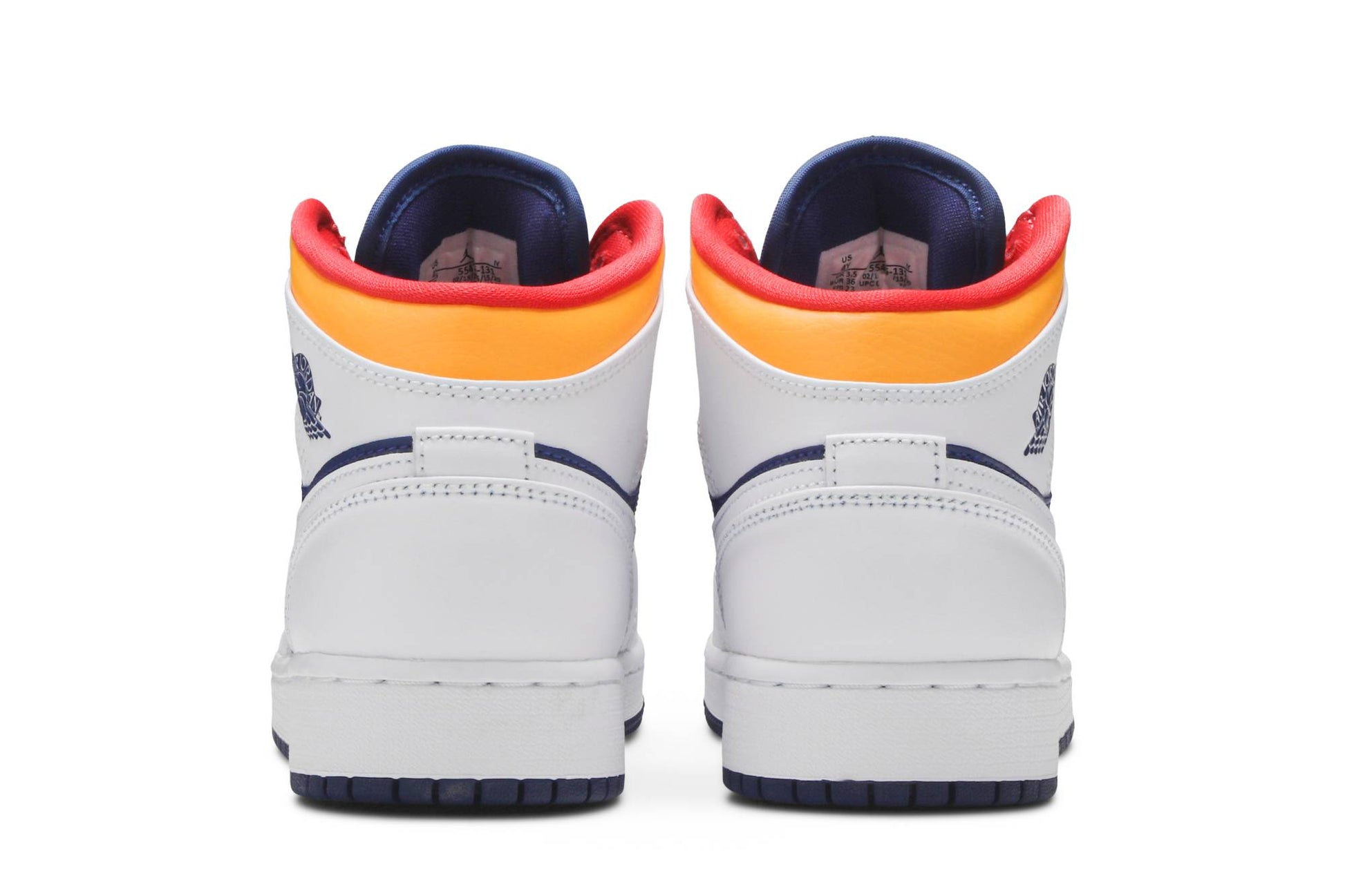 ( Grade School ) Air Jordan 1 Mid ‘White Deep Royal Blue’ 554725-131