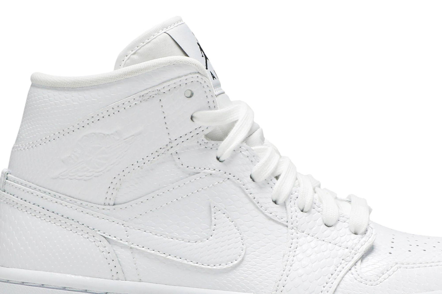 ( Women ) Air Jordan 1 Mid ‘White Snakeskin’ BQ6472-110
