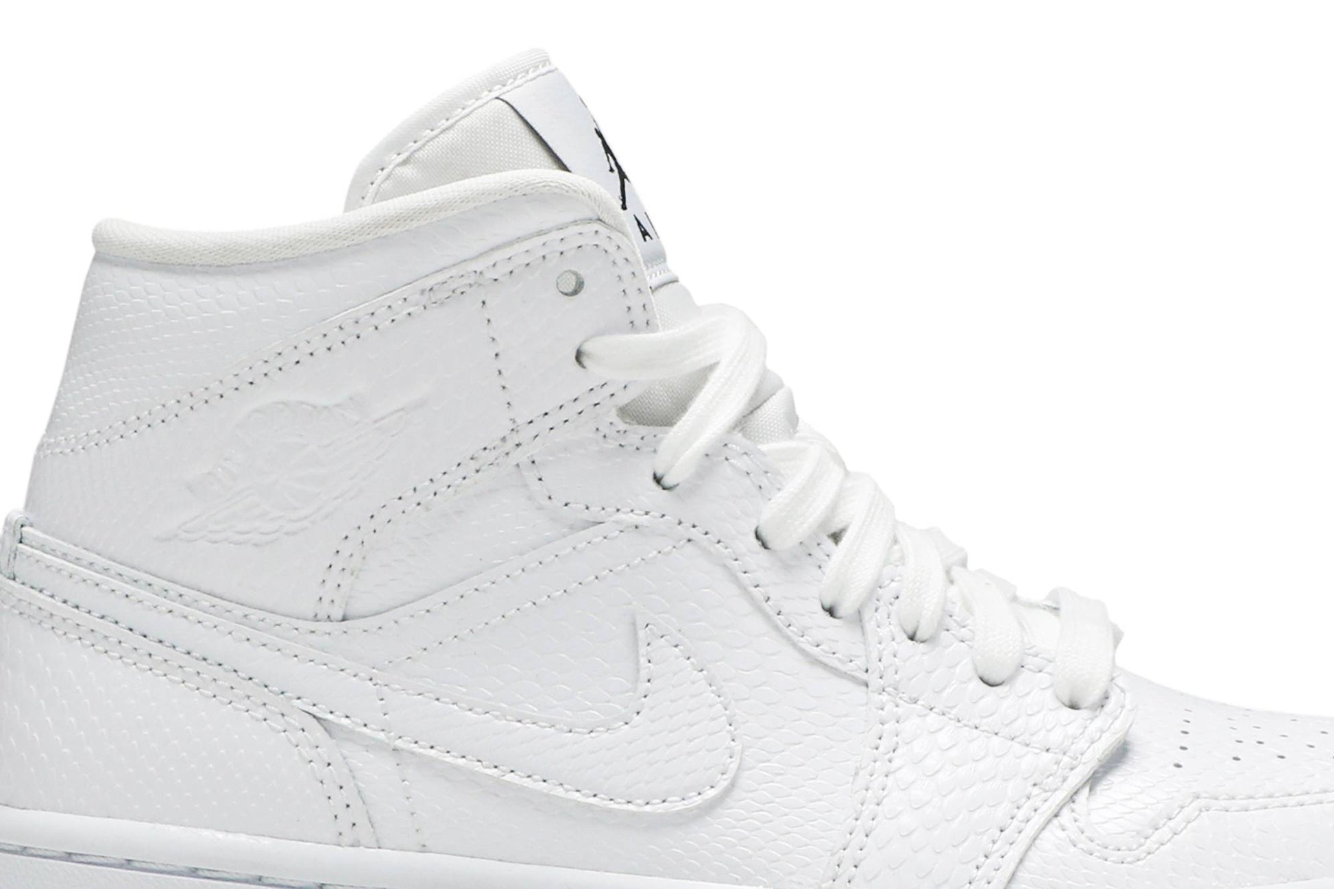 ( Women ) Air Jordan 1 Mid ‘White Snakeskin’ BQ6472-110