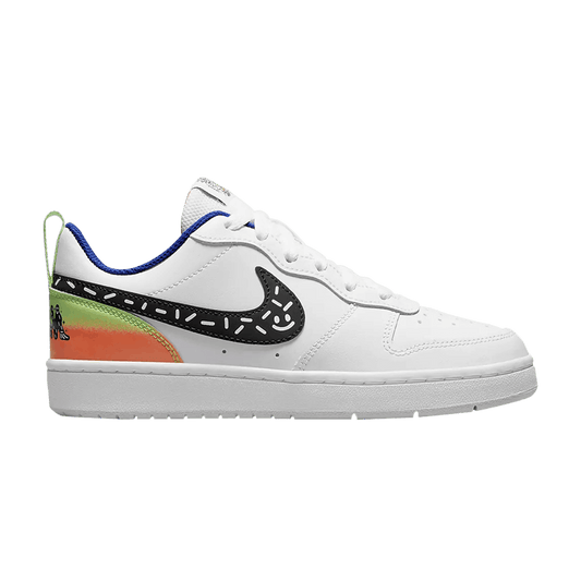 ( Youth ) Nike Court Borough Low 2 White Black Photon Dust DV1367-101