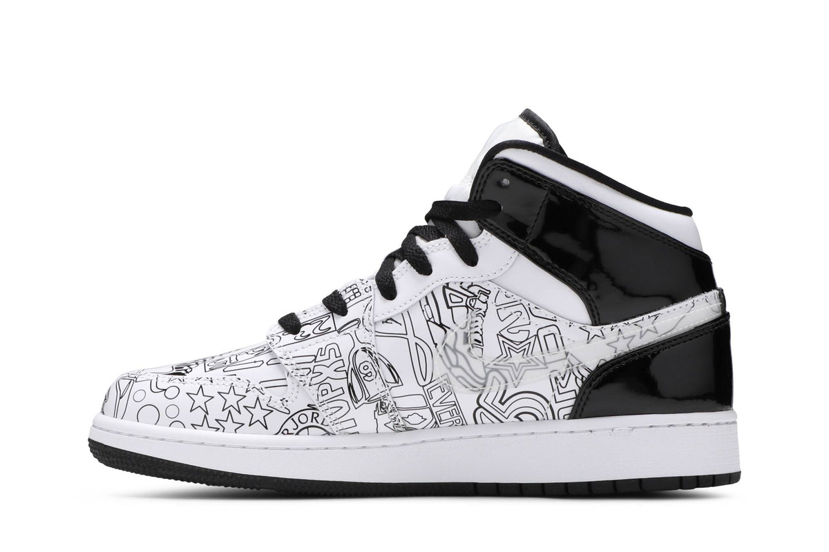 ( Grade School ) Air Jordan 1 Mid 'DIY' DC4099-100