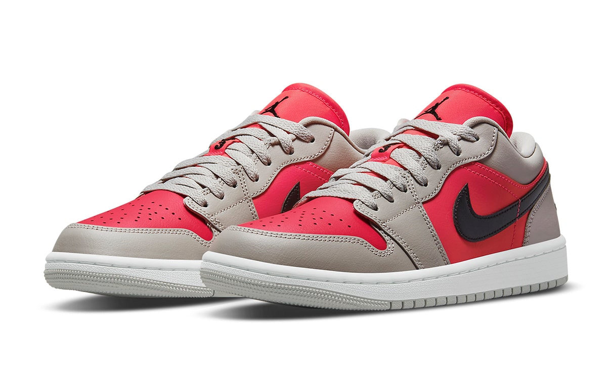 ( Women ) Air Jordan 1 Low ‘Light Iron Ore Siren Red’ DC0774-060
