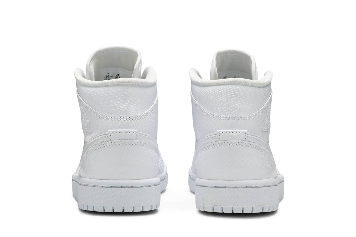 ( Women ) Air Jordan 1 Mid 'White Snakeskin' BQ6472-110