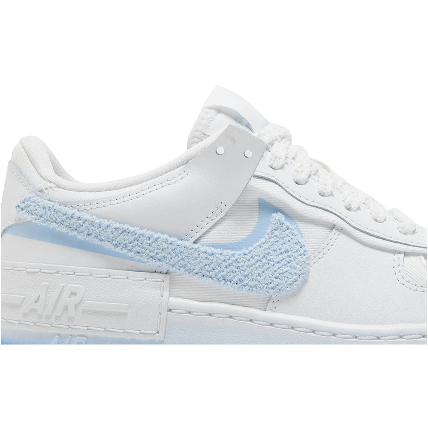 ( Women ) Nike Air Force 1 Shadow ‘Chenille Swoosh – Blue Tint’ FJ4567-100