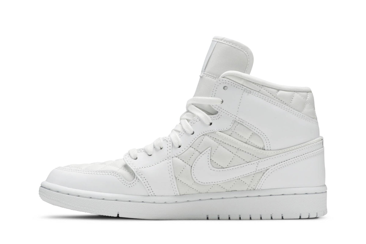 ( Women ) Air Jordan 1 Mid SE White Quilted DB6078-100