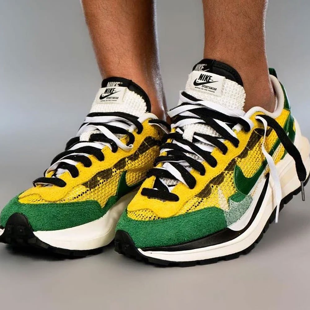 Sacai X Nike VaporWaffle Tour Yellow Stadium Green
