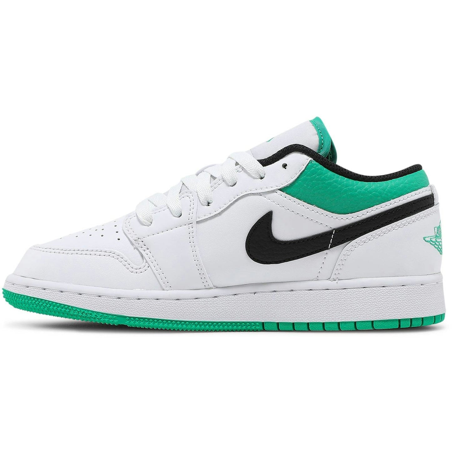 ( Grade School ) Air Jordan 1 Low ‘White Lucky Green’ 553560-129