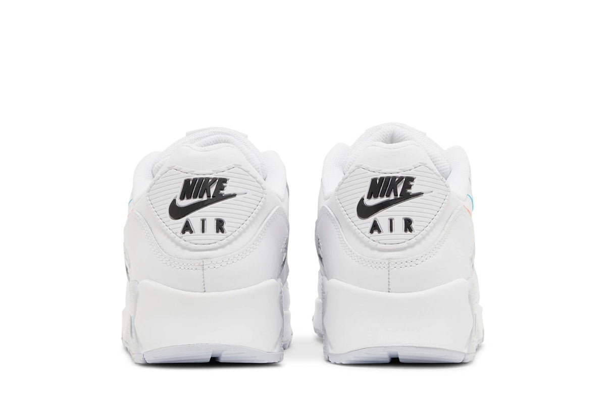 Nike Air Max 90 'Multi Swoosh – White Bright Crimson' FJ4223-100