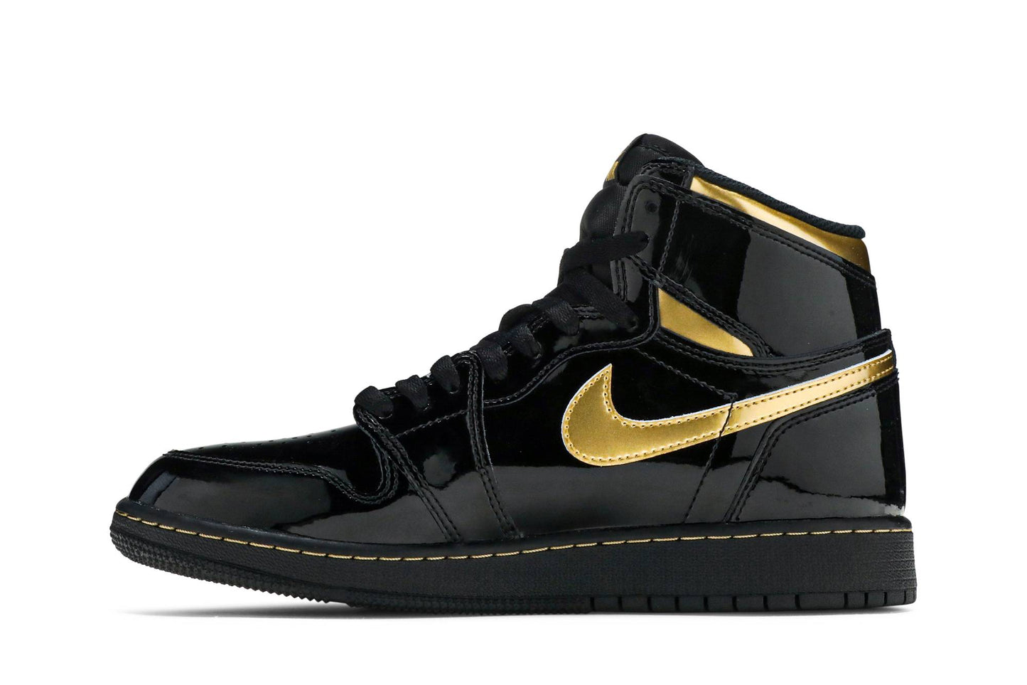 ( Grade School ) Air Jordan 1 Retro High OG ‘Black Metallic Gold’ 575441-032