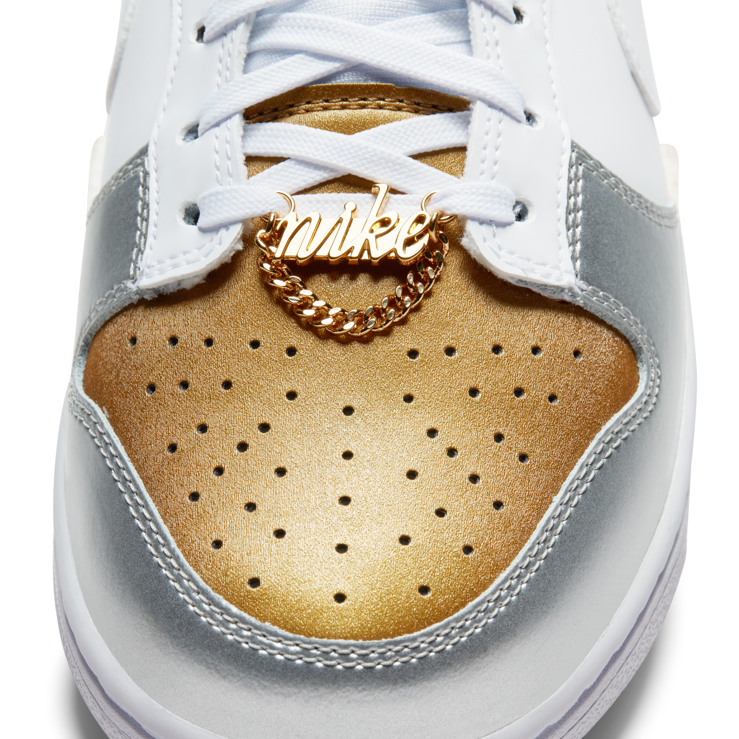 ( Women ) Nike Dunk Low SE ‘White Metallic Gold Silver’ DH4403-700