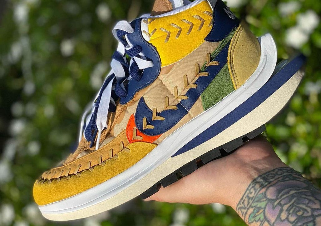 Nike Vaporwaffle X Jean Paul Gaultier X Sacai Sesame Blue Void