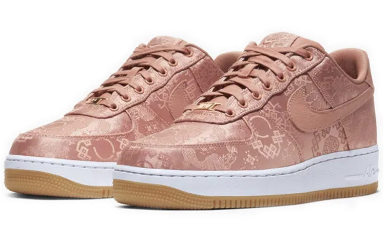 CLOT X Nike Air Force 1 Low Rose Gold Silk