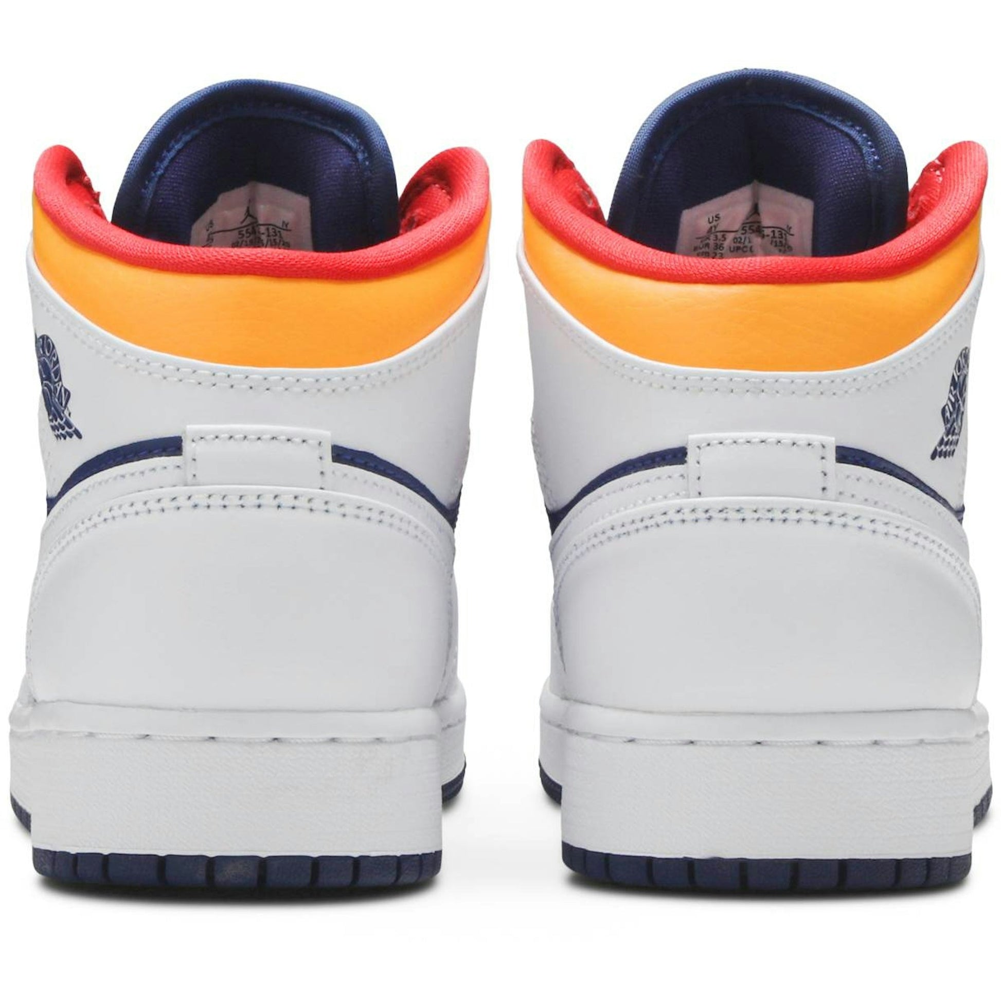( Grade School ) Air Jordan 1 Mid ‘White Deep Royal Blue’ 554725-131