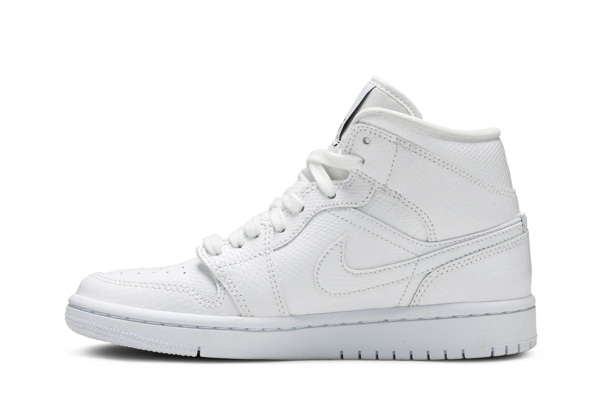 ( Women ) Air Jordan 1 Mid ‘White Snakeskin’ BQ6472-110