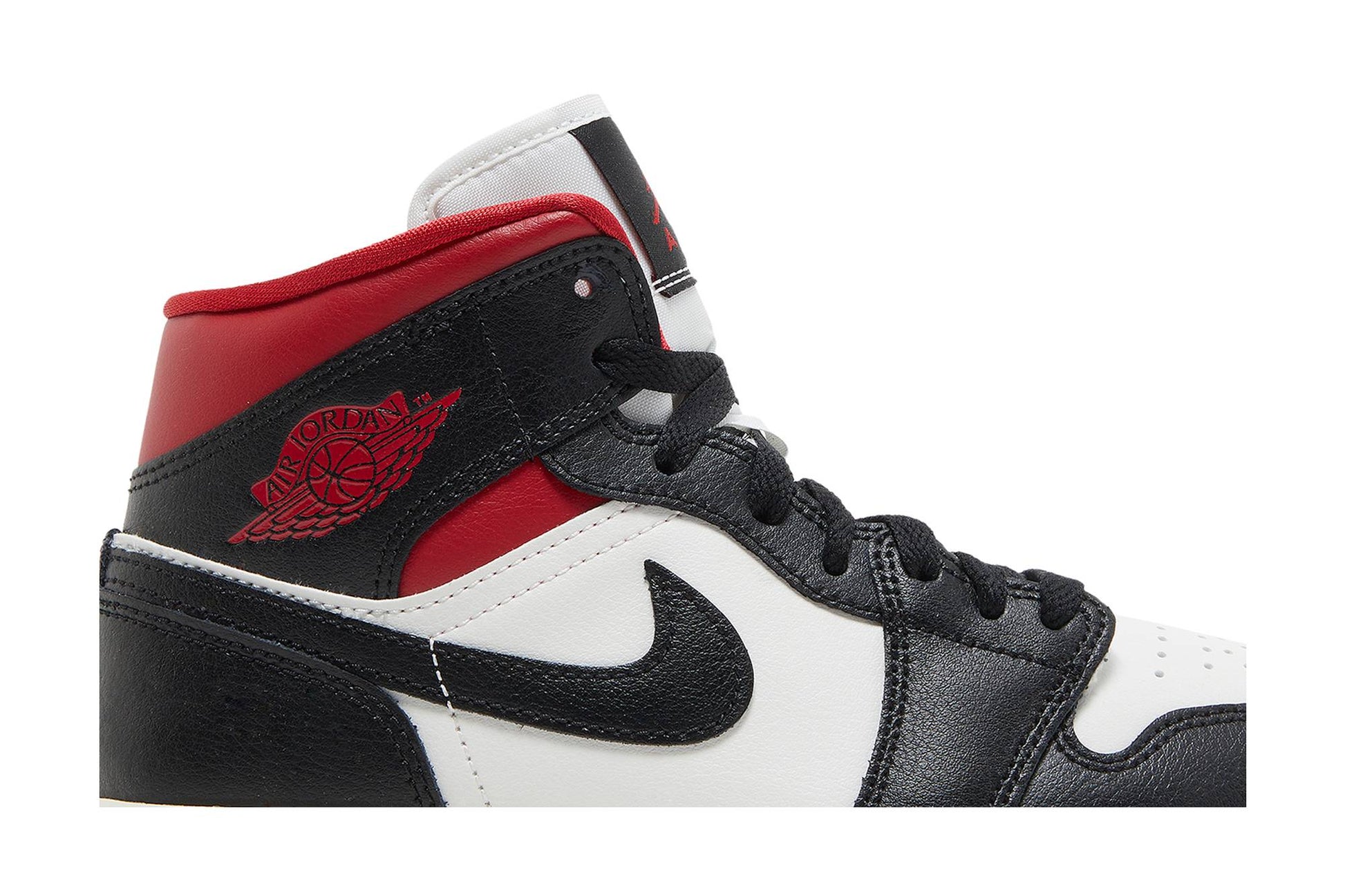 ( Women ) Air Jordan 1 Mid ‘Black Sail Gym Red’ BQ6472-061