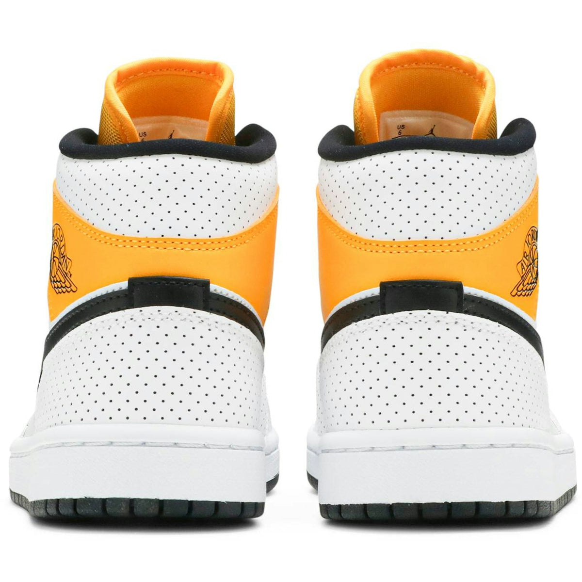 ( Women ) Air Jordan 1 Mid 'Perforated – White University Gold' BQ6472-107