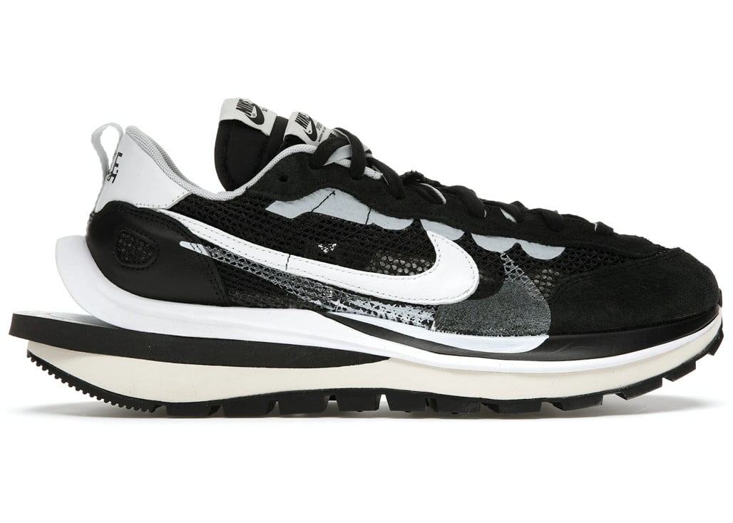 Sacai X Nike Vaporwaffle Black White