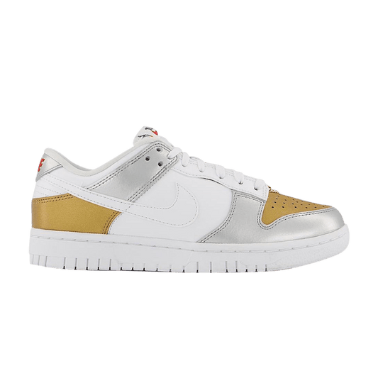 ( Women ) Nike Dunk Low SE ‘White Metallic Gold Silver’ DH4403-700