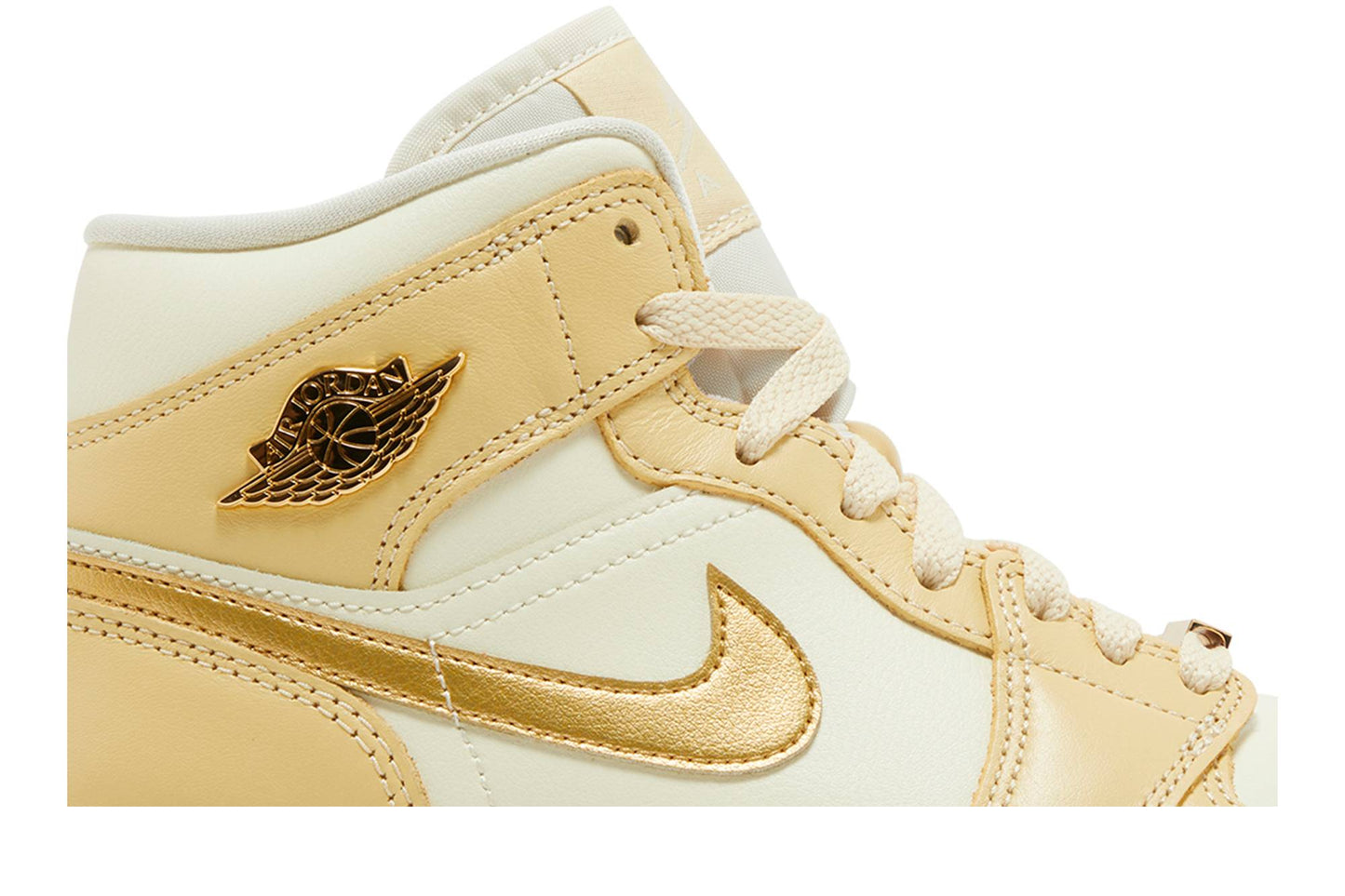 ( Women ) Air Jordan 1 Mid ‘Pale Vanilla Gold’ FB9892-200