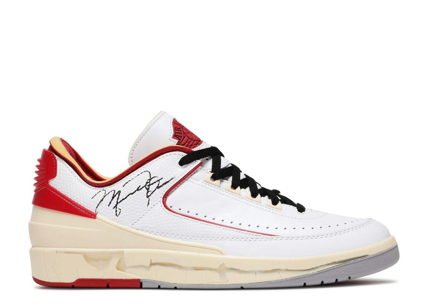 Off-White X Air Jordan 2 Retro Low SP ‘White Varsity Red’ Unfading Sneaker
