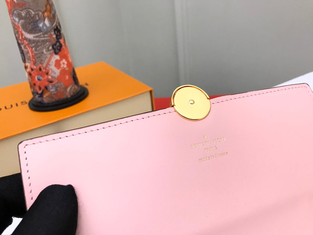Louis Vuitton Pallas Wallet on Chain Monogram Canvas &amp; Rose Ballerine Pink
