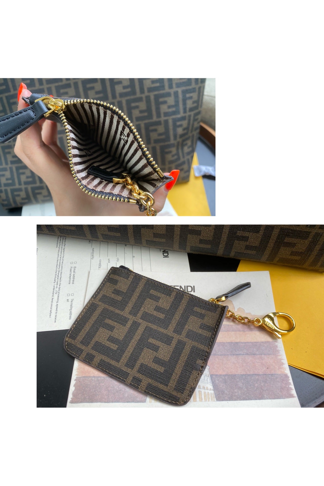 Fendi Zucca Print Canvas Tote Bag - Brown FF Monogram Shoulder Bag