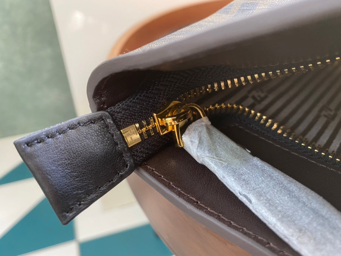 Fendi Zucca Monogram Canvas Tote Bag - Tobacco Brown