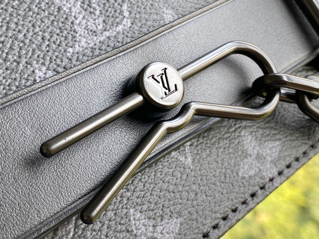 Louis Vuitton Dark Grey Monogram Canvas Crossbody Messenger Bag for Men